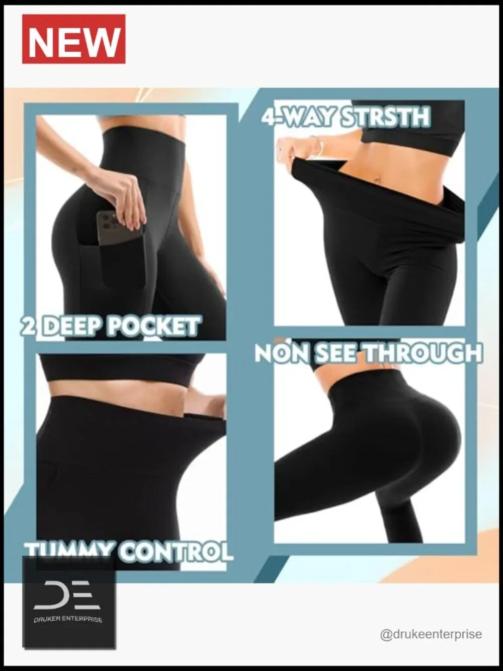 High Waisted Leggings with Pockets Full Length Buttery Soft Stretchy Yoga Pants